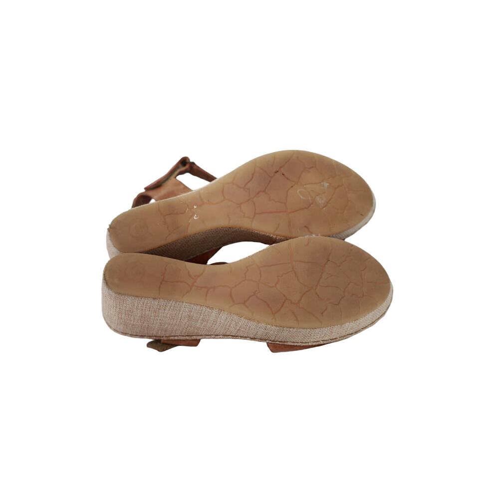 BORN‎ NECTAR RUST NATURAL LEATHER WEDGE SANDALS US 9M EUR 40 - Picture 6 of 8